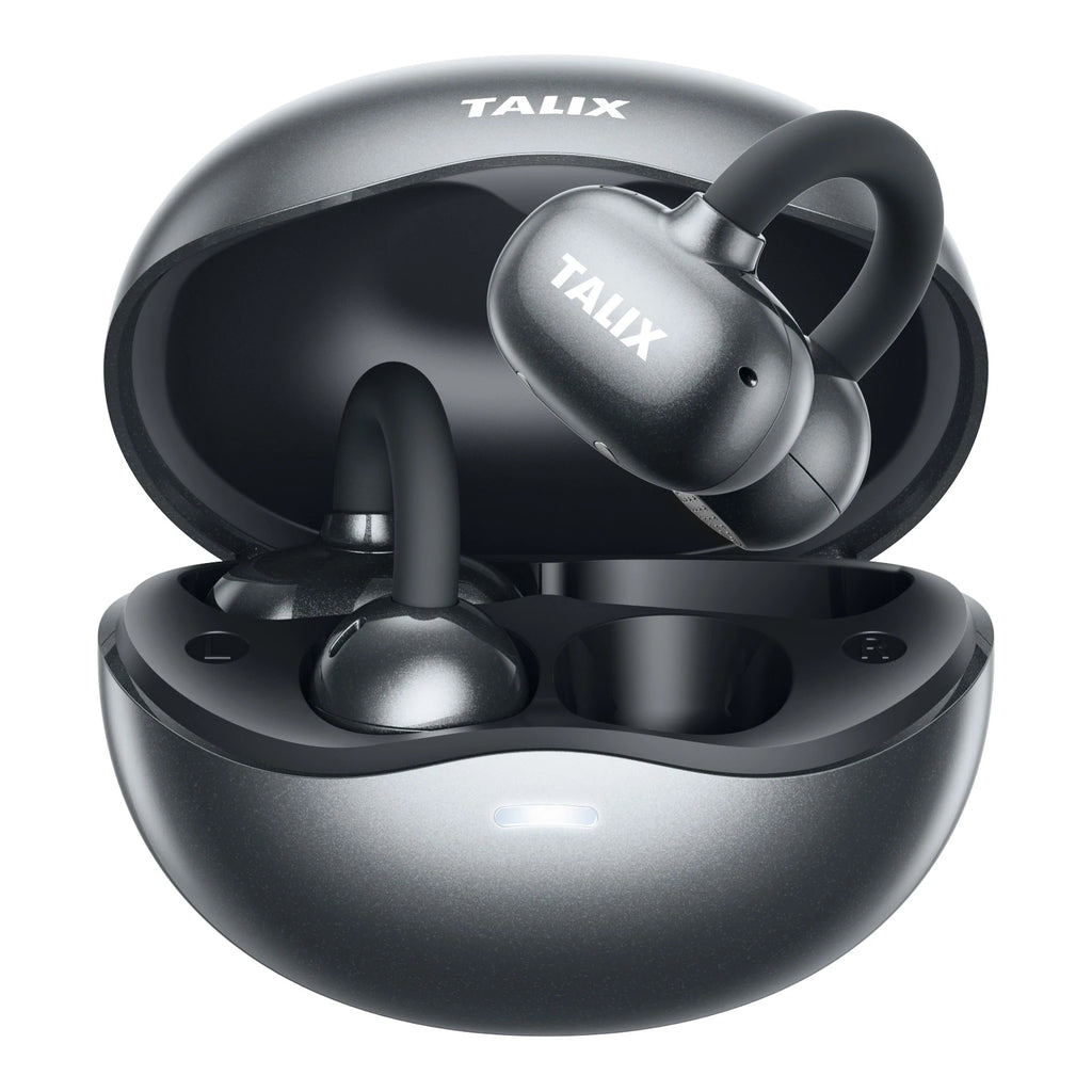TALIX Ultra Open Ear Earbuds X6 Clip-On Headphone with Directional Sound Ultra-Light Comfort Fit 40H Playtime Spatial Sound