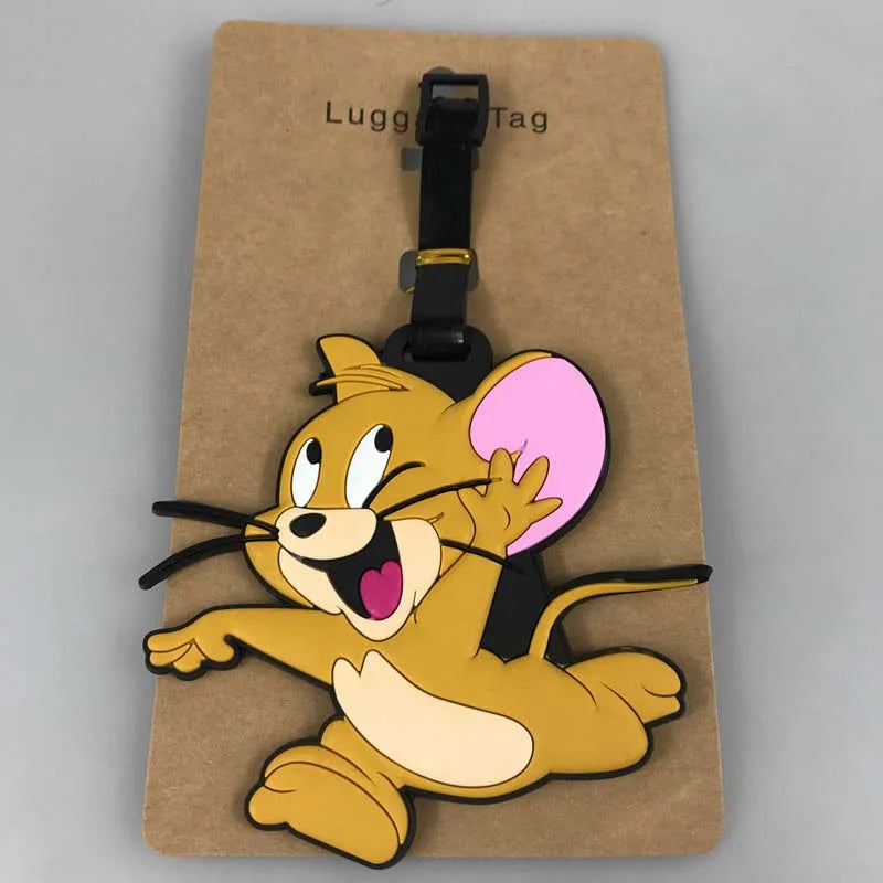 Lovely Disney Marie Cat  Travel Accessories Luggage Tag Silica Gel Suitcase ID Addres Holder Baggage Boarding Tag Portable Label