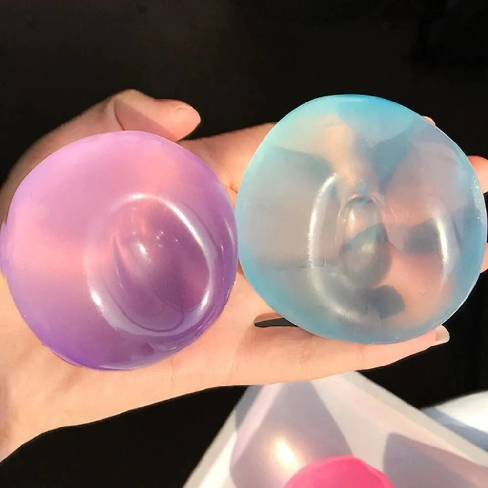 Soft Coconut Oil Stress Ball Stress Relief Non-rebound Squeeze Sensory Fidget Ball Reusable Shapeable Decompression Pinch Toy