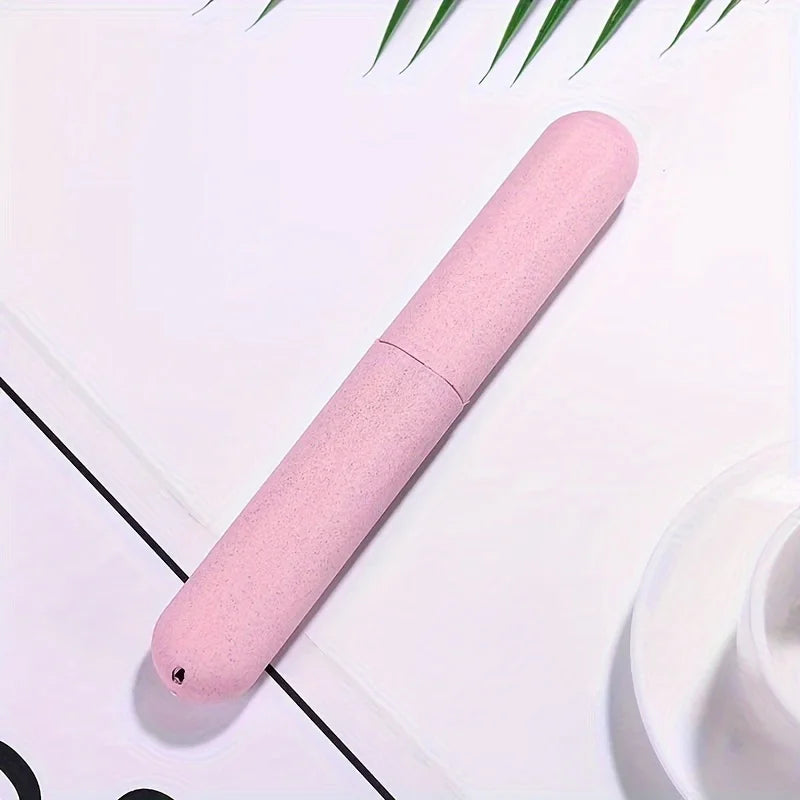 1pc Travel Toothbrush Box, Toothbrush Storage Box, Plastic Toothbrush Holder With Air Vent, Suitable For Travel Family Packaging
