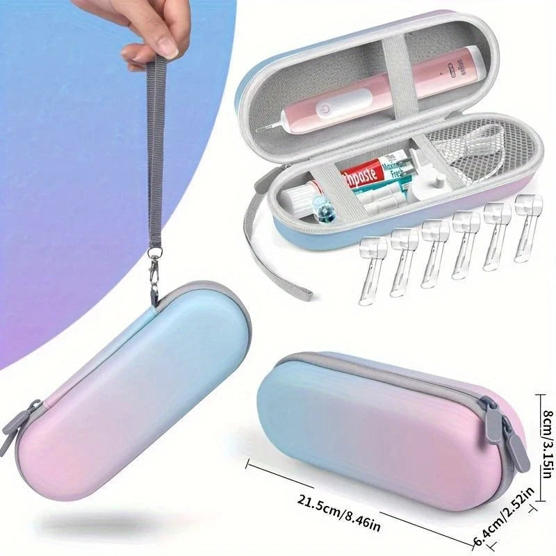 Electric toothbrush travel case, equipped with hanging chain and portable toothbrush holder