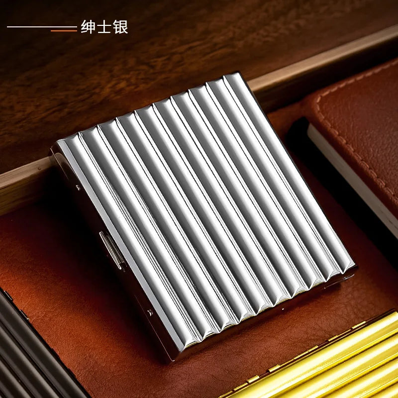 20 pack Large capacity Metal Cigarette case Personalized flip up Sealed Waterproof portable Cigarette Box Smoking Accessories