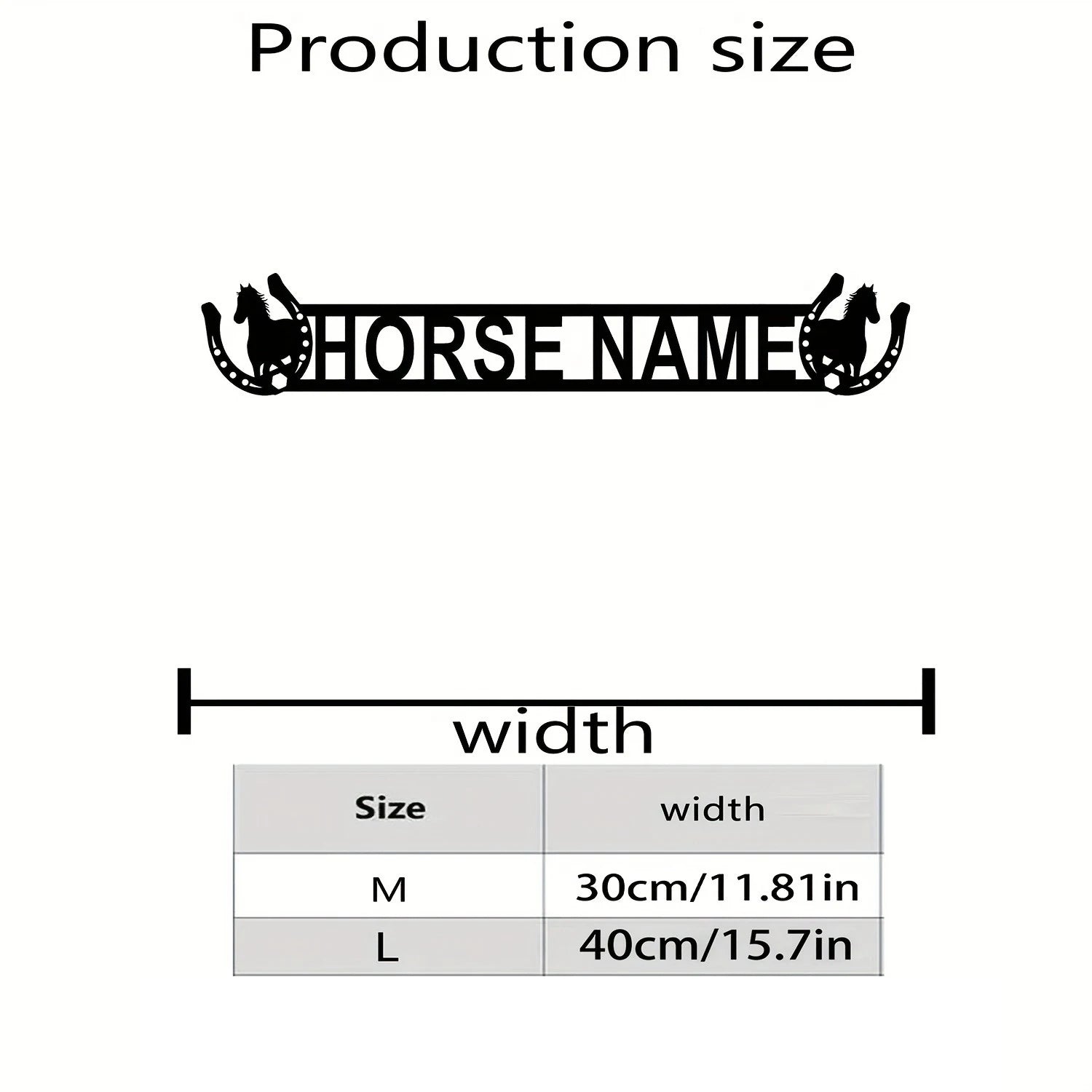 [Customizable Metal Sign] Customizable 2D Flat Metal Horse Stable Sign | Personalized Name/Number Wall Art Decor for Farm