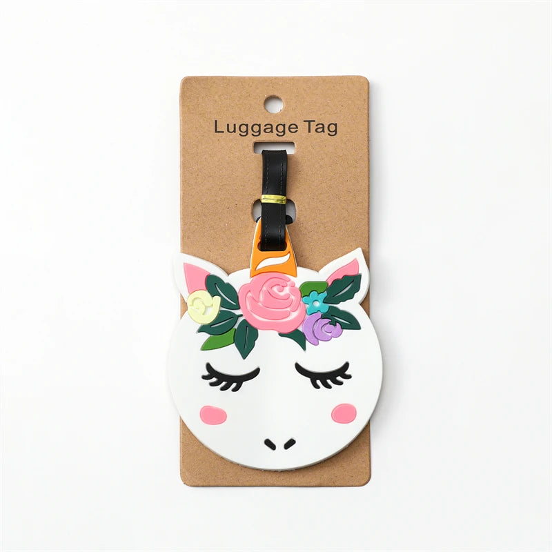 Travel Accessories Luggage Tag Creative Corgi &Cat Suitcase Fashion Style Portable Travel Hanging Tags and Anti Loss Signs