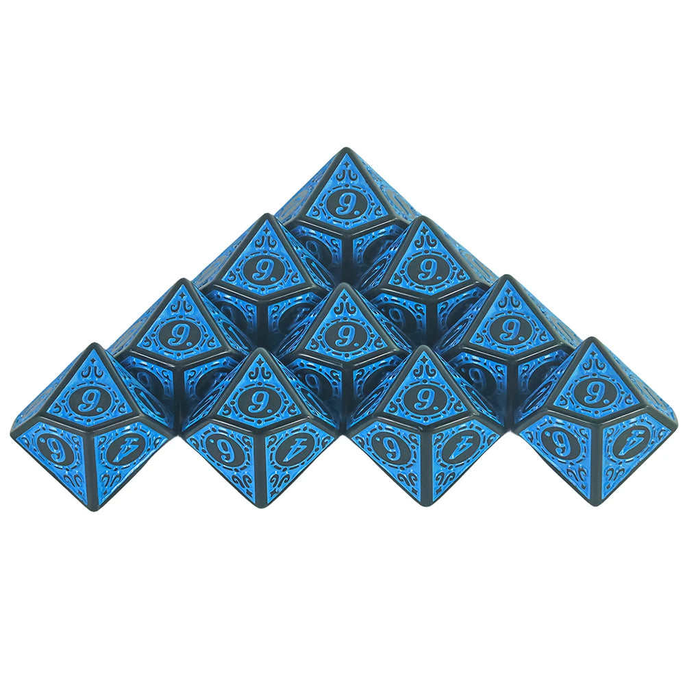 10 Sided Acrylic Dice D10 Polyhedral Dice Set for DND RPG Role Playing Table Games