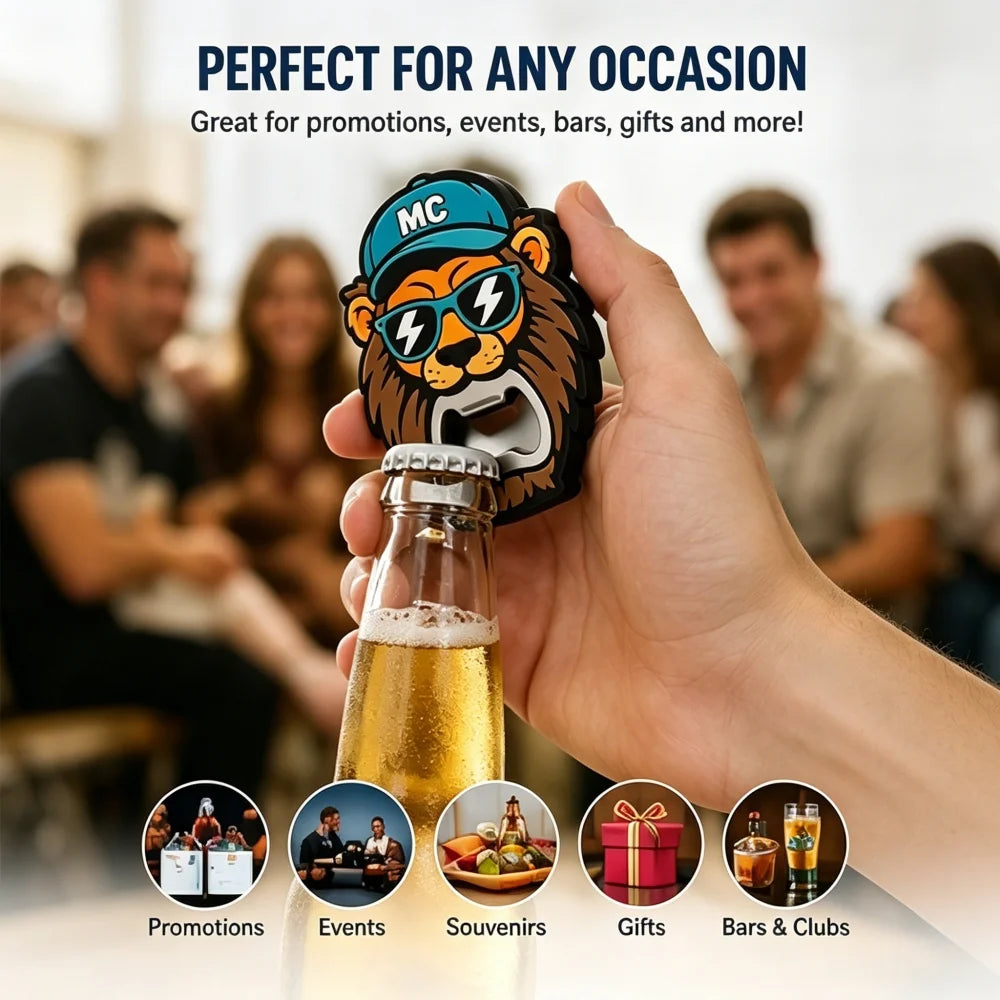 Custom PVC Bottle Opener Custom Logo Soft Rubber Beer Opener Personalized Promotional Gift Bar Tool Keychain Souvenir