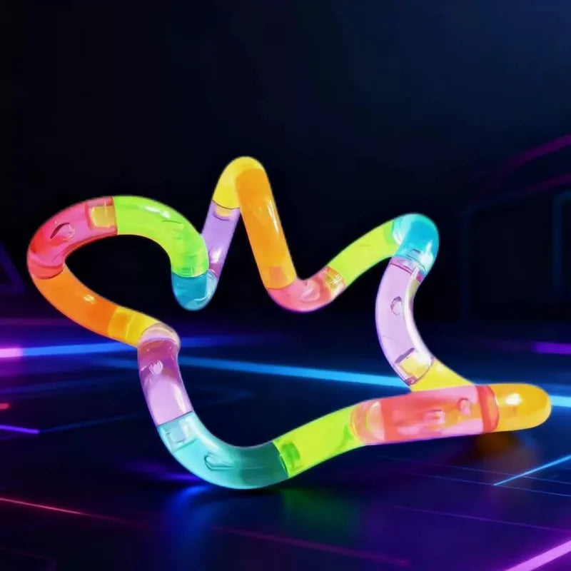 1/3/5pcs Deformable Rope Crystal Twist Rope Pressure Stress Relief Toys Rrainbow Color Deformation Rope Knot Anti Stress Toys
