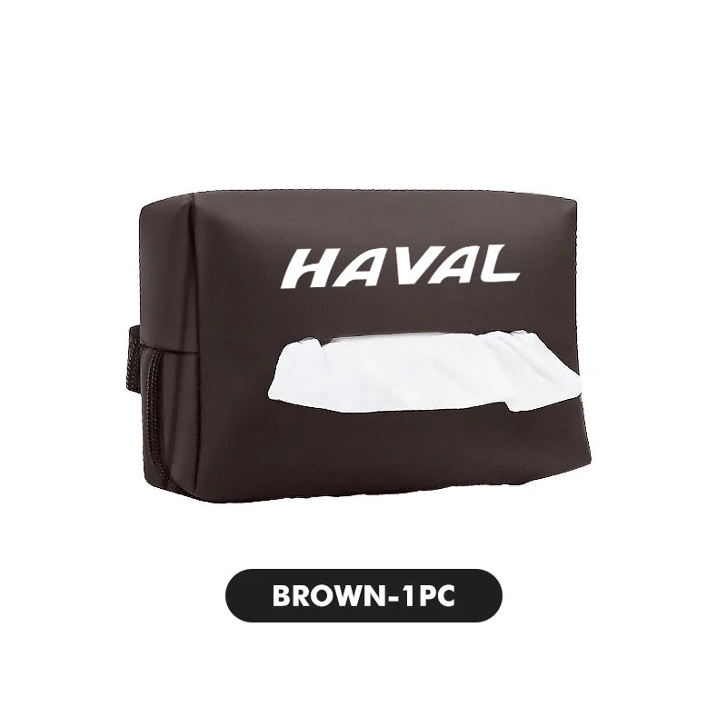 For Haval Car Tissue Box Holder Leather Multifunctional Center Console Armrest Napkin Bag H6 F7 H9 H2 Jolion F7X F7H H5 H7 H2S