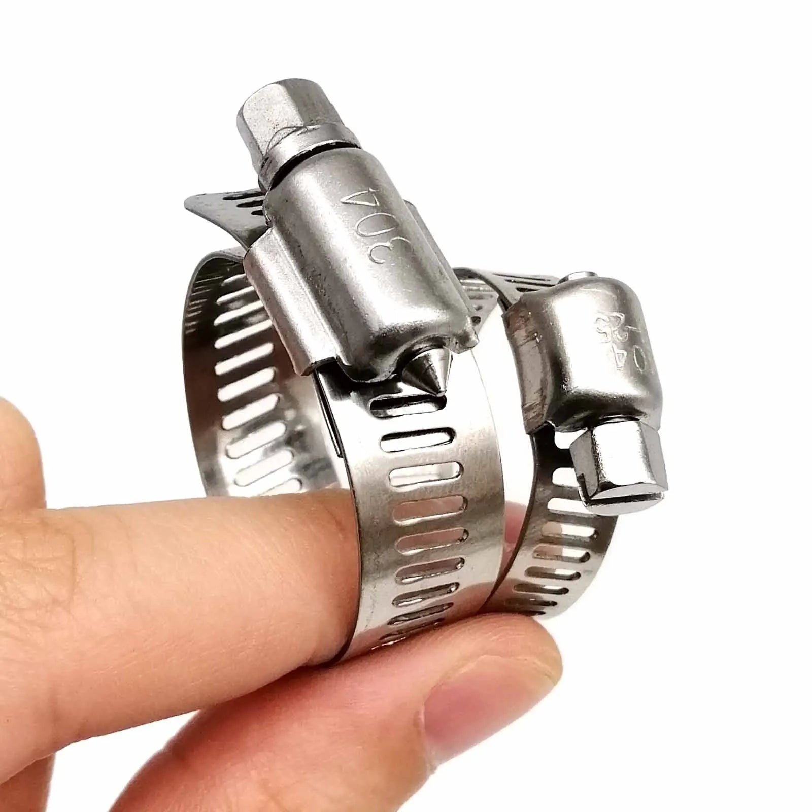 Adjustable Worm Gear Hose Clamp 6-152mm 304 Stainless Steel Slotted Screw for Car Fuel Tubing Water Pipe Plumbing