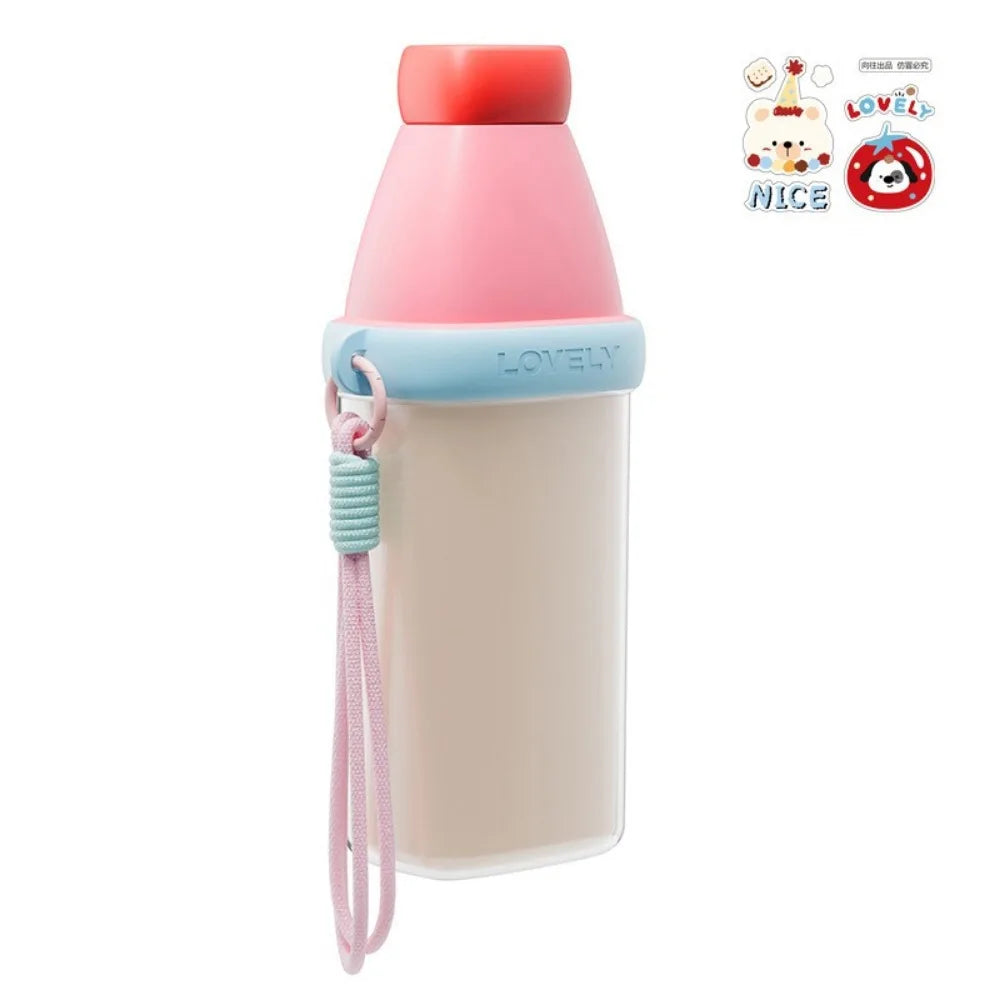 Plastic 3 in 1 Toothbrush Cup Cartoon Large Capacity Mouthwash Cup Space Saving Toothbrush Toothpaste Storage Box For Home
