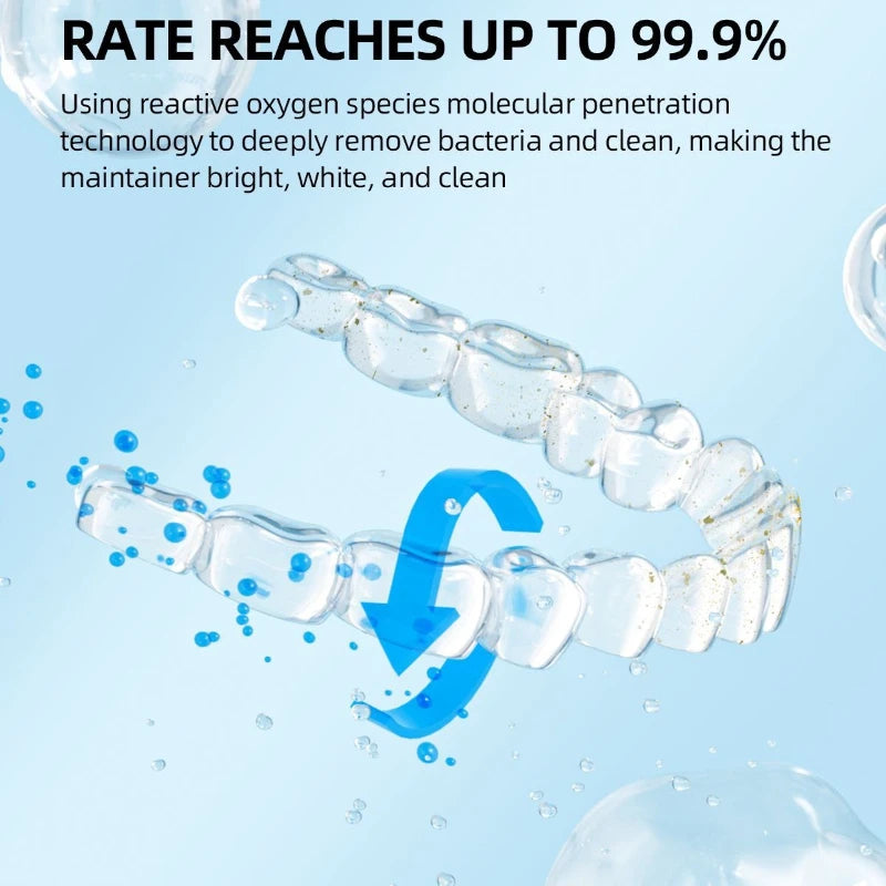 Orthodontic Holder Invisible Braces Cleaning Effervescent Tablets Corrective Cleaning Braces Destained Fruity Denture Cleaning