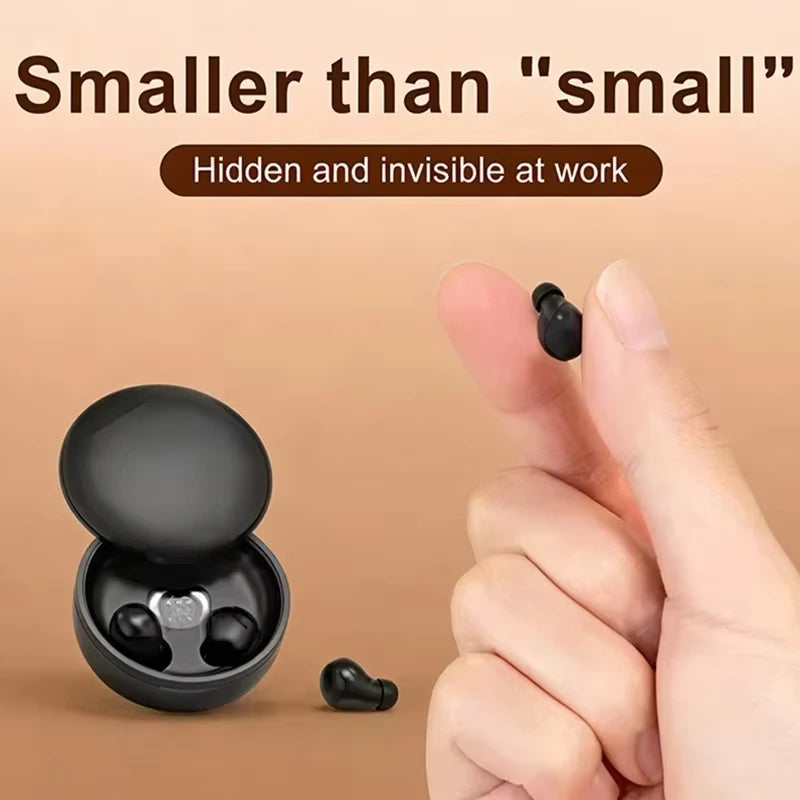 SK26-Mini Invisible Headphones Wireless Bluetooth 5.4 Headphones Bass Sleeping Headphones with Microphone Noise Cancellation HD