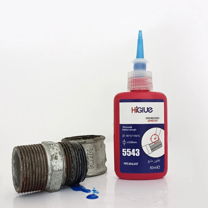 50ml 5543 Pipe Sealant, Liquid PTFE Tape, Thread Locker, Anaerobic Adhesive, Can Replace Mechanical Gaskets and Fasteners