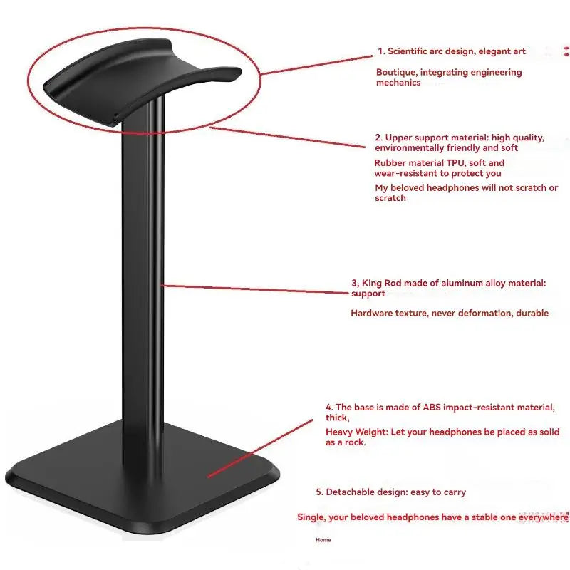 Plastic Material Gaming Headset Holder Non-Slip Computer Headset Stand Detachable Universal Headphone Stand For Gaming Headphone