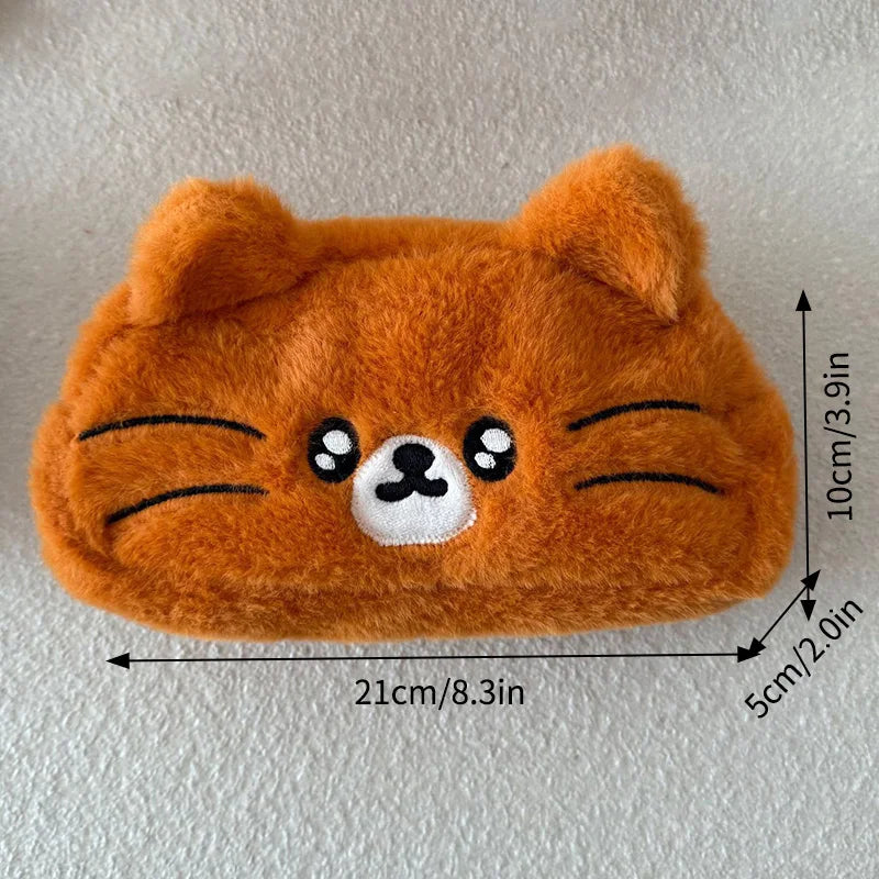 Cute Black Cat Pencil Case Girls Makeup Pouch Multi-purpose Stationery Storage Bag Cartoon Pen Bag School Stationery Organizer