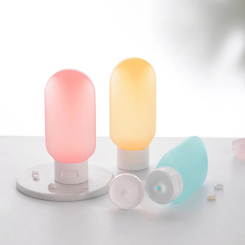60ml/Set Silicone Travel Multicolour Cosmetic Bottles Empty Container Leakproof Refillable Bottle For Shampoo Conditioner Lotion