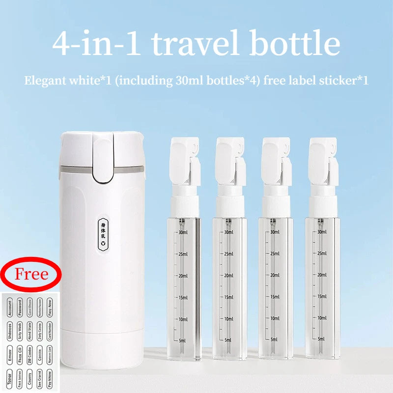 4 In 1 Travel Dispenser Portable Travel Bottles Leak Proof Leakproof Travel Container For Perfume Shampoo Conditioner Lotion