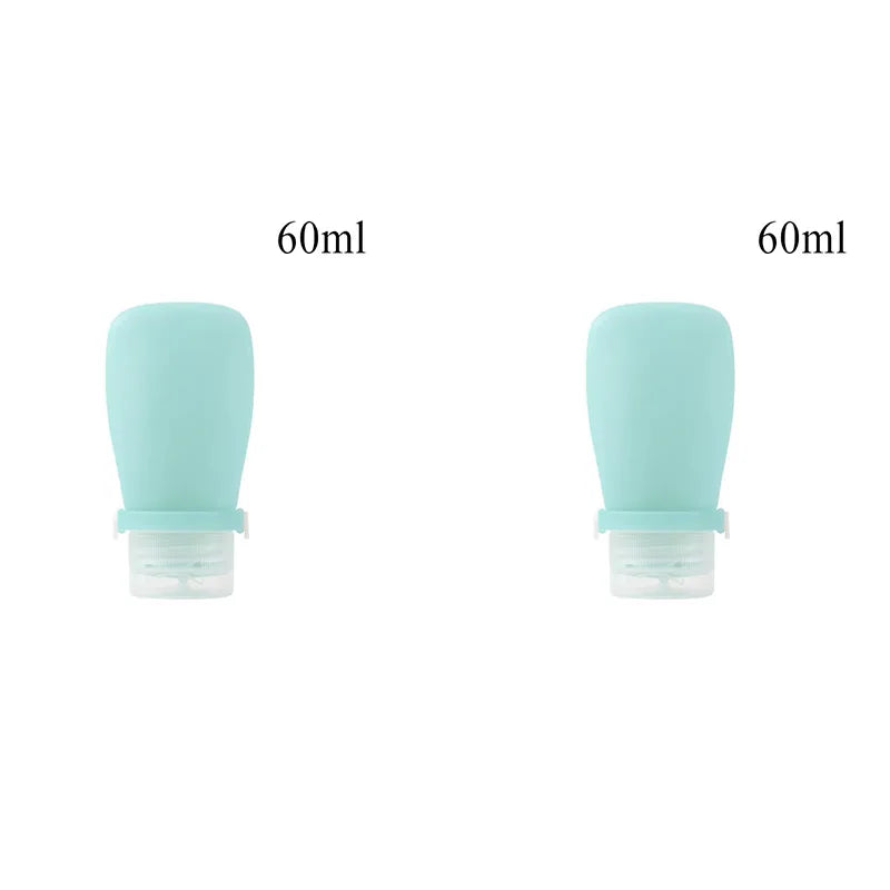 1/2pcs Silicone Travel Bottle Cosmetic Storage Refillable Lotion Bottle Leakproof Shampoo Container Squeeze Tube Empty Bottle