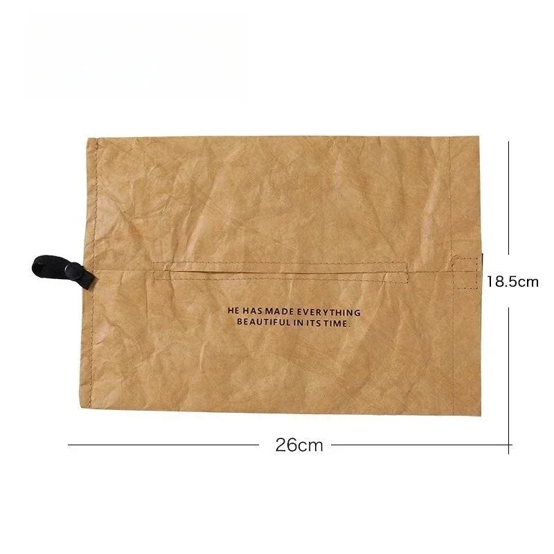 2026 Creative Tissue Box Car Tissue Holder Tissue Cover Box Textiles Cloth Storage Bag for Home and Car Use Car Accessories