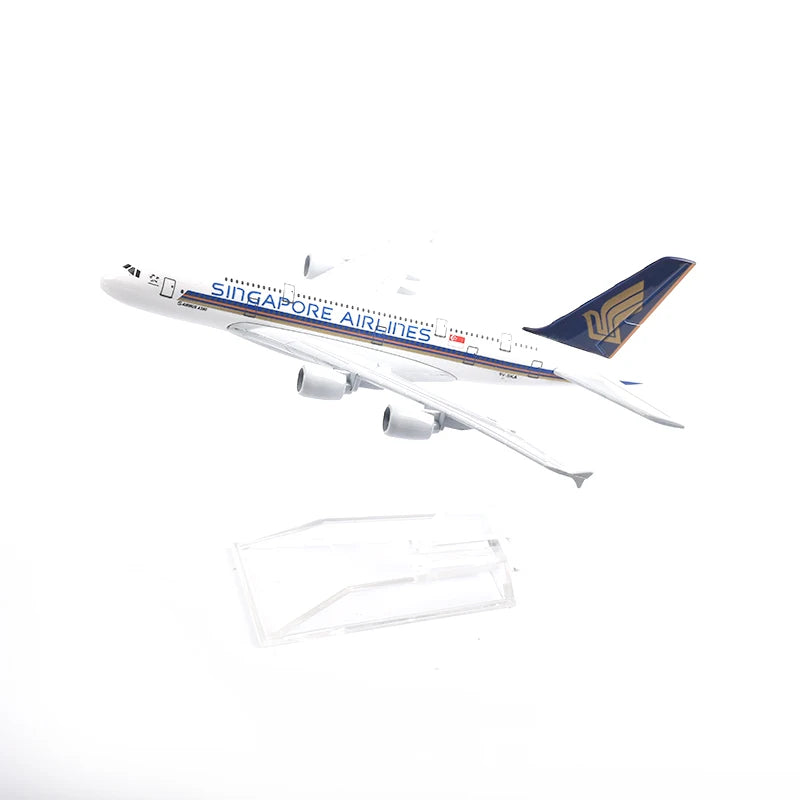 JASON TUTU 16cm Singapore Airways A380 Airbus Aircraft Model Planel Airplane Diecast Metal 1/400 Scale Planes