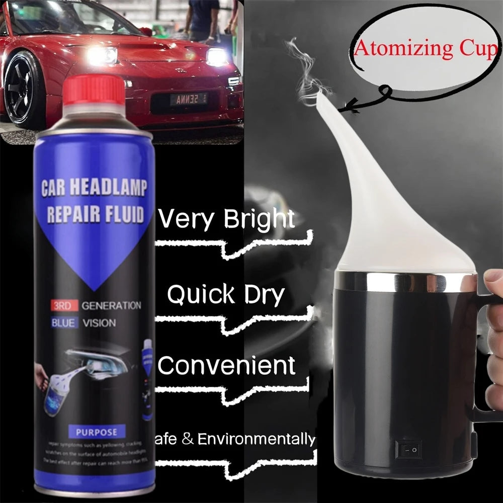 Lamp Renovation Refurbished Headlight Recovery Regeneration Polymerization Car Headlight Cleaning Repair Fluid Polishing Kit