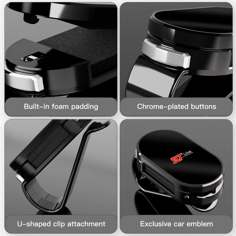 1Pcs Car Sun Visor Glasses Storage Clip Sunglasses Holder For Ford Maverick Ranger Focus Ecosport Figo S-MAX Mustang Explorer