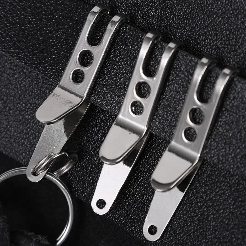EDC Bag Gear Pocket Suspension Clip with Key Carabiner Clip Outdoor Quicklink Keychain Key Suspension Pocket Clip Camping Gadget