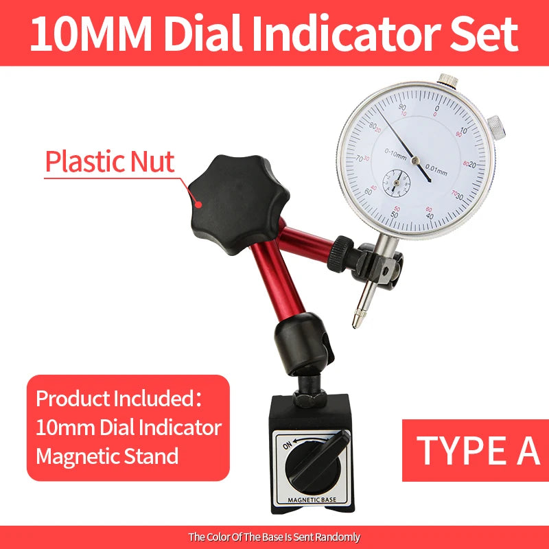 Magnetic Stand Dial Indicator Magnetic Base Holder Stand Dial Gauge Table Scale Precision Indicators Micrometer Measurement Tool
