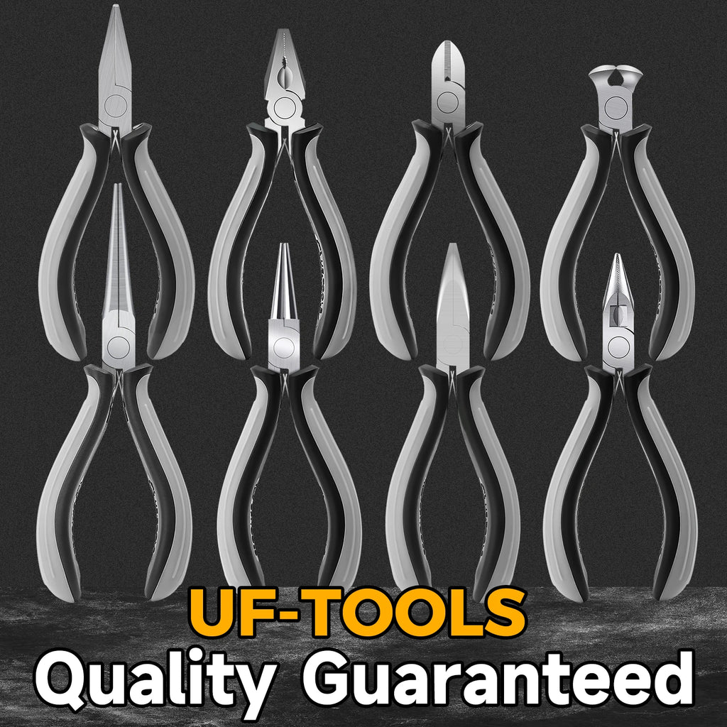 Pliers Tool Set Mini Pliers Repair Tool Bag Long Nose Flat Nose Bent Nose Combination Pliers Universal Remover Tool 8-Piece Set