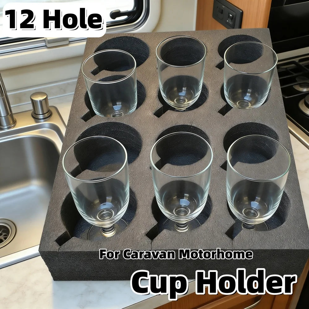 1PCS RV Bubble Cup Holder Glass Cup Drinks Rack Car Interior Cup Storage Organiser Accessories For Campervan Caravan Motorhome