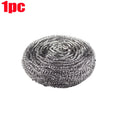 30/1pcs Steel Wire Dishwashing Cleaning Ball Kitchen Pot Pans Dishes Oil Rust Remover Brushes Kitchen Cleaning Steel Wire Balls