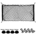 Car Trunk Cargo Net with 4 Hooks Adjustable Car Net Elastic Trunk Cargo Organizer Nylon Net Universal Car Accessory 60x110cm