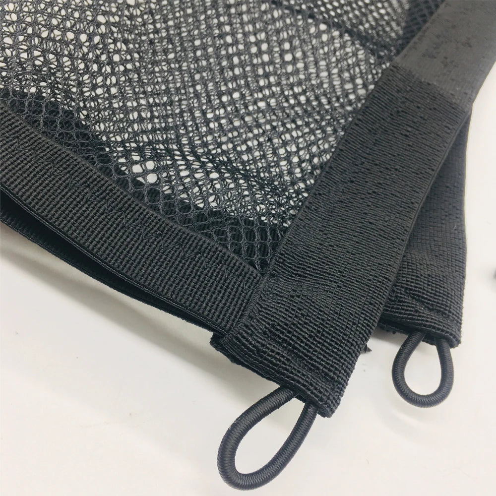Stretchable Small Cargo Net Pocket Storage Mesh Net Elastic with Mounting Screws and Hooks for RV Truck Car SUV Boats