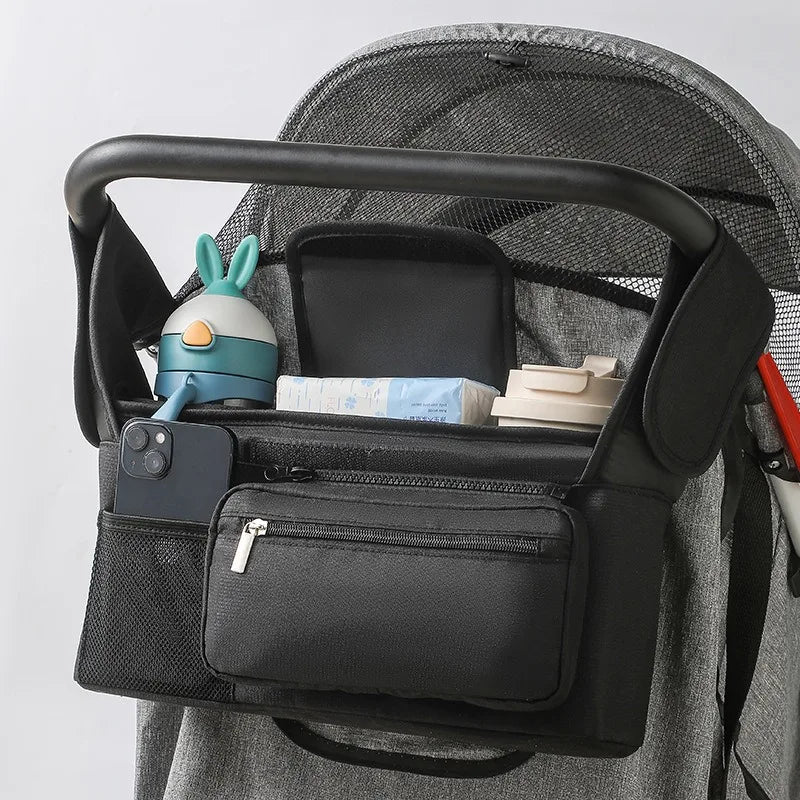 Baby Stroller Carry Bag Large Capacity Mummy Storage Bag Phone Bottle Holder Pram Diaper Bags Stroller Accessories for Travel