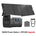 CTOLITY 1800W Camping Portable Power Station Outdoor 1024Wh Lifepo4 AC Outdoor Solar Generator 200W 20.5V Flexible Solar Panel