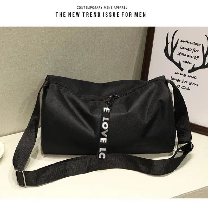 Men's Bag Sports Fitness Yoga Bag Short Trip Large Capacity Single Shoulder Crossbody Luggage Bag Lightweight for Women