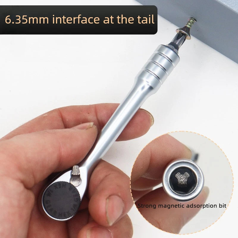 Mini Ratchet Wrench with Bits High Quality Socket Tool for Daily Bicycle Car Repairs
