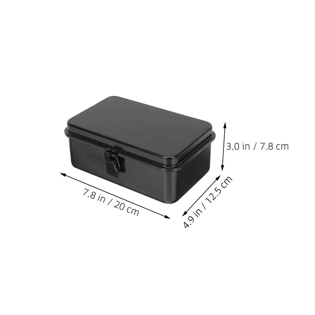2Pcs Metal Tool Box Thick Iron Portable Small Toolbox for Home Garage Automotive Tool Storage Car Toolbox Metal