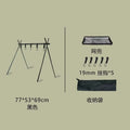Camping Triangle Shelf Aluminum Alloy Folding Double-Layer Large Capacity with Hook Net Bag Outdoor Glamping Picnic Hanging Rack
