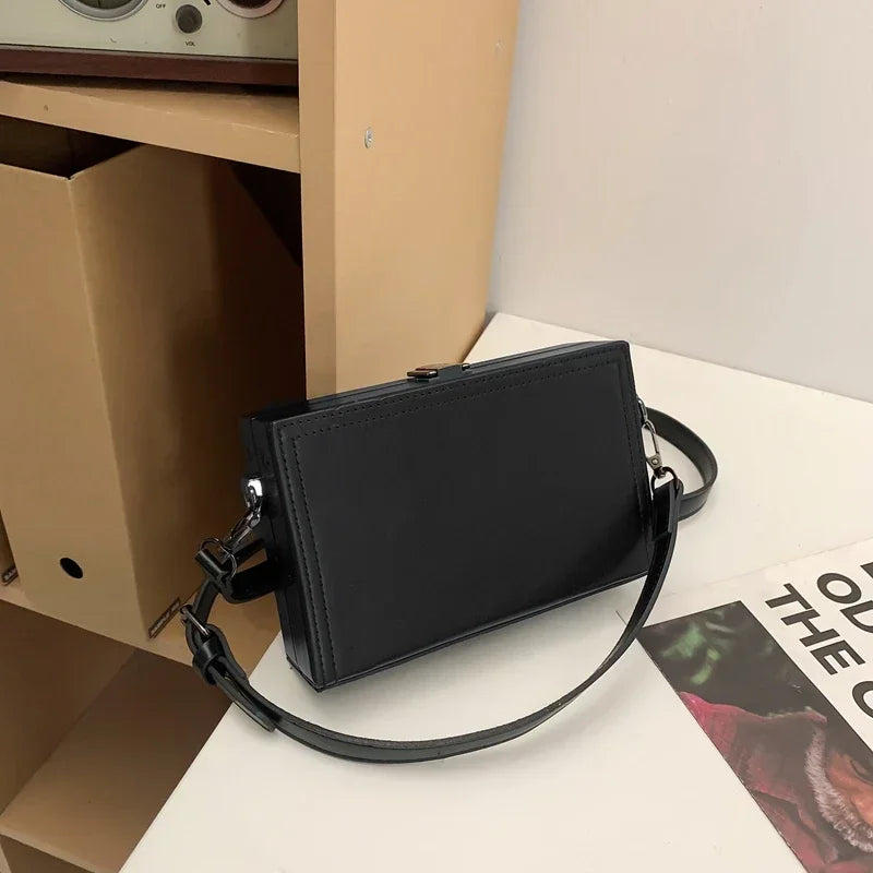 PU Solid Hasp Square Crossbody Crossbody Bags Light Luxury Versatile Shoulder Bags 2026 Hot Sale Youth Trendy Bags for Women