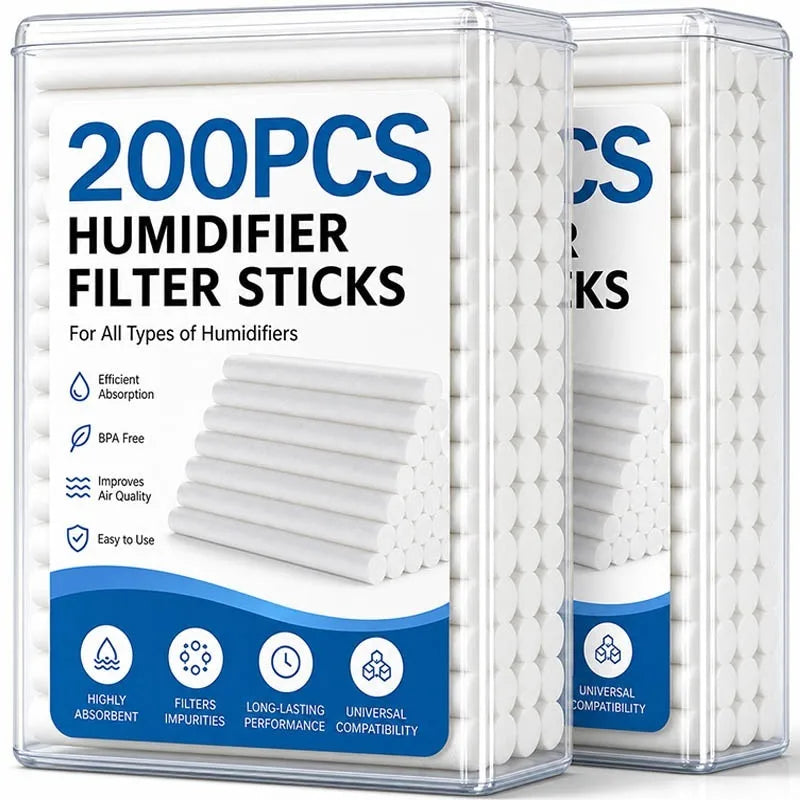 200/10Pcs Cotton Sponge Stick for Humidifier Filter Replacement Travel Mini Humidifier Filters Sticks Aroma Diffuser Keeps Clean