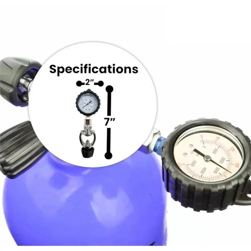 TFORU-Yoke Type Water Tank Pressure Detector Diving Dingkou Pressure Gauge Oxygen Cylinder Pressure Gauge Water Tank Pressure De