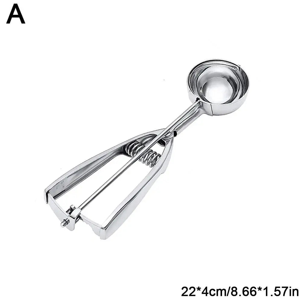 Ice Cream Scoop, 1/3PCS Cookie Scoops For Baking Stainless Steel Ice Cream Scooper With Trigger Release For Portion Control