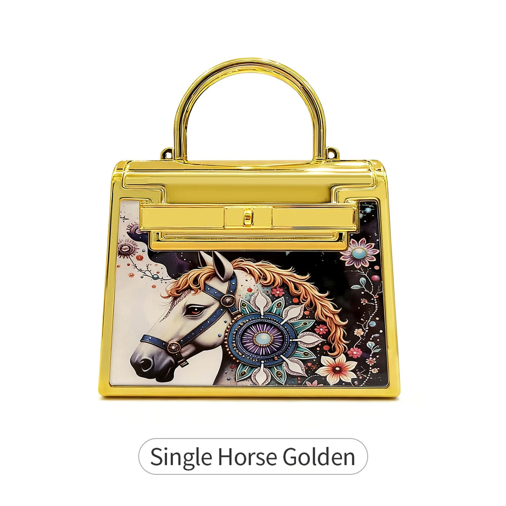 Fashion chain handbag evening bag women's versatile crossbody bag wedding party small gold wallet acrylic small square bag