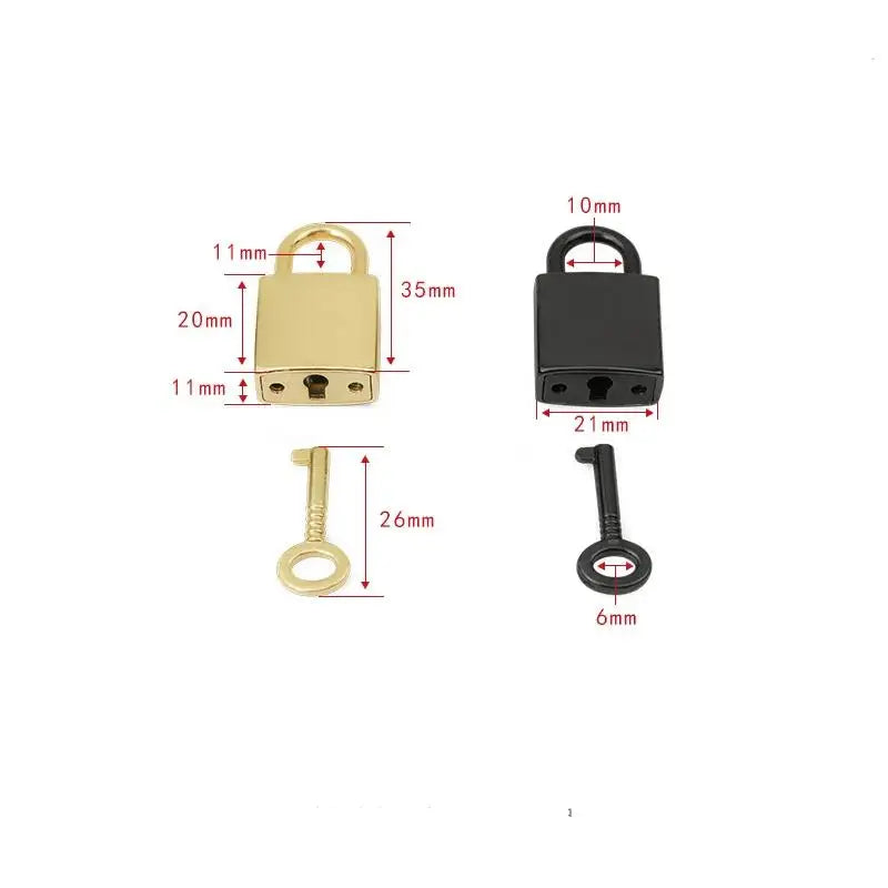 Portable Mini Metal Padlock Durable Anti-Theft Luggage Lock with Keys for School Locker Travel Baggage Storage Box