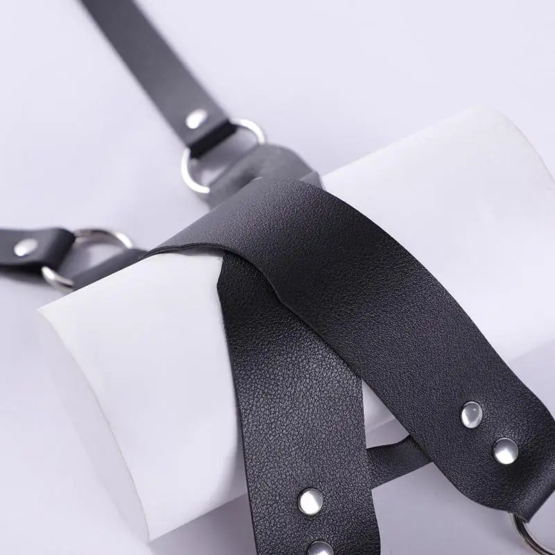 Adult Cosplay PU Leather Eye Mask for Couples in Role Play