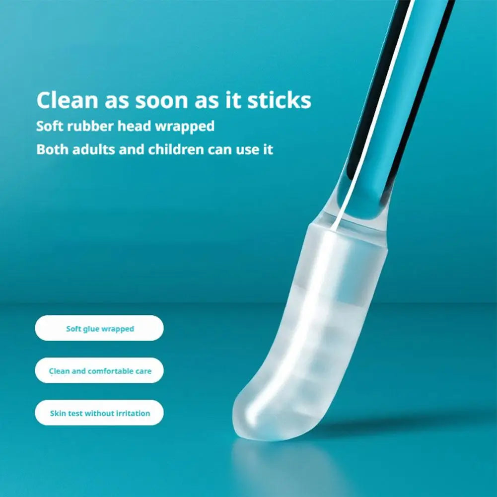 24Pcs Sticky Ear Care Sticks Soft Silicone Adhesive Tips Disposable Reusable Personal Hygiene Wand for Adults Kids Outer Ear
