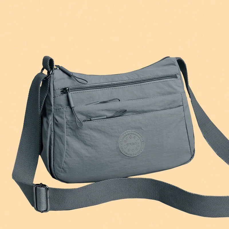 Fashionable Women's Crossbody Bag, Casual Nylon Shoulder Purse with Multiple Pockets, Available in Multiple Colors