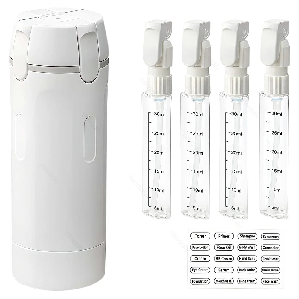 New 4 in 1 Travel Dispenser Portable Travel Bottles Leak Proof Leakproof Travel Container For Perfume Shampoo Conditioner Lotion