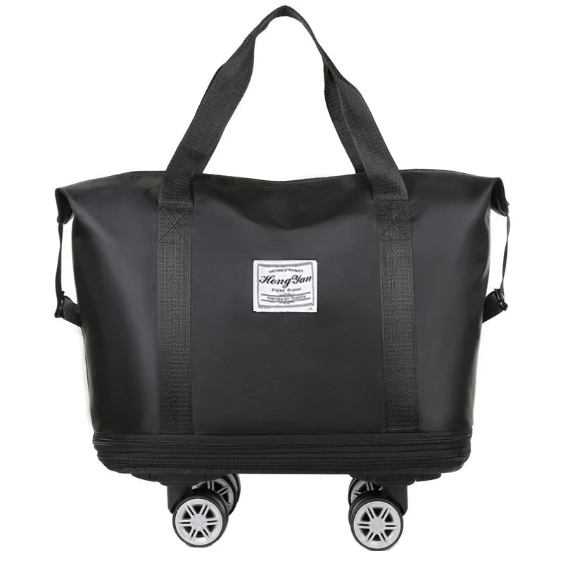 Universal Wheel Expandable Luggage Large Capacity Dry and Wet Separation Storage Travel Fitness Bag Lightweight Luggage